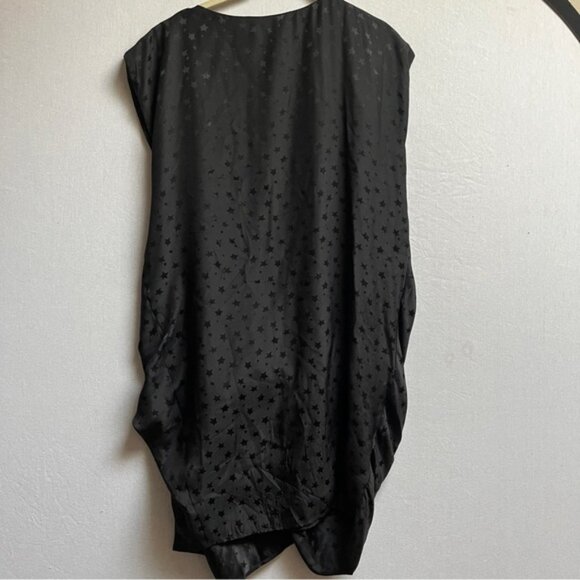 Corey Lynn Calter Anthropologie Silk Black Star Patterned Dress Sz S - Picture 2 of 10